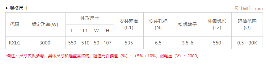 3000W 高强度铝合金制动电阻