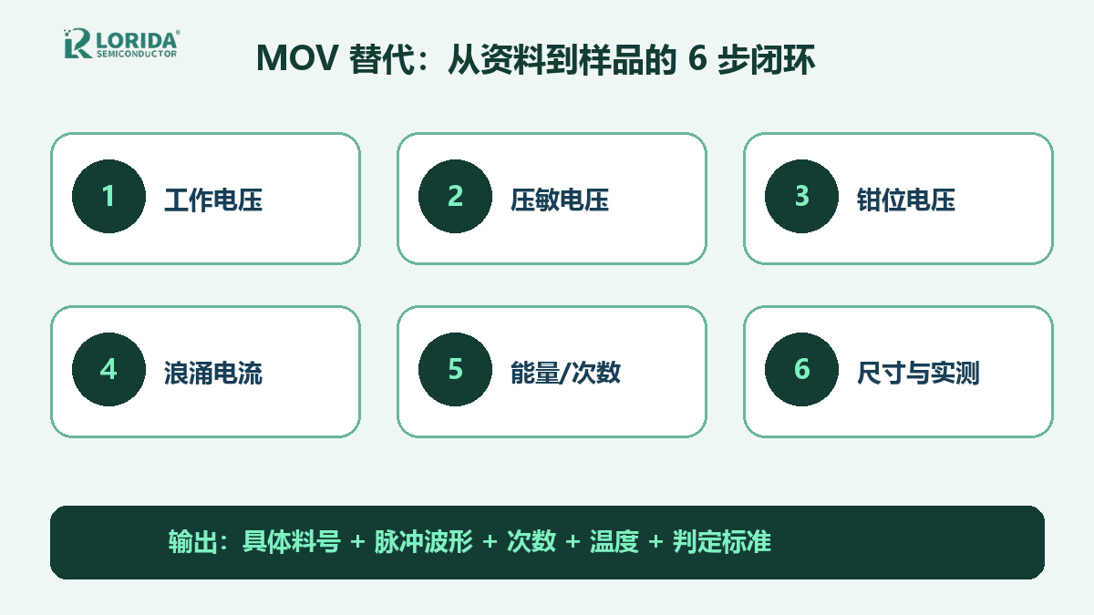 压敏电阻替代RFQ与样品验证六步闭环