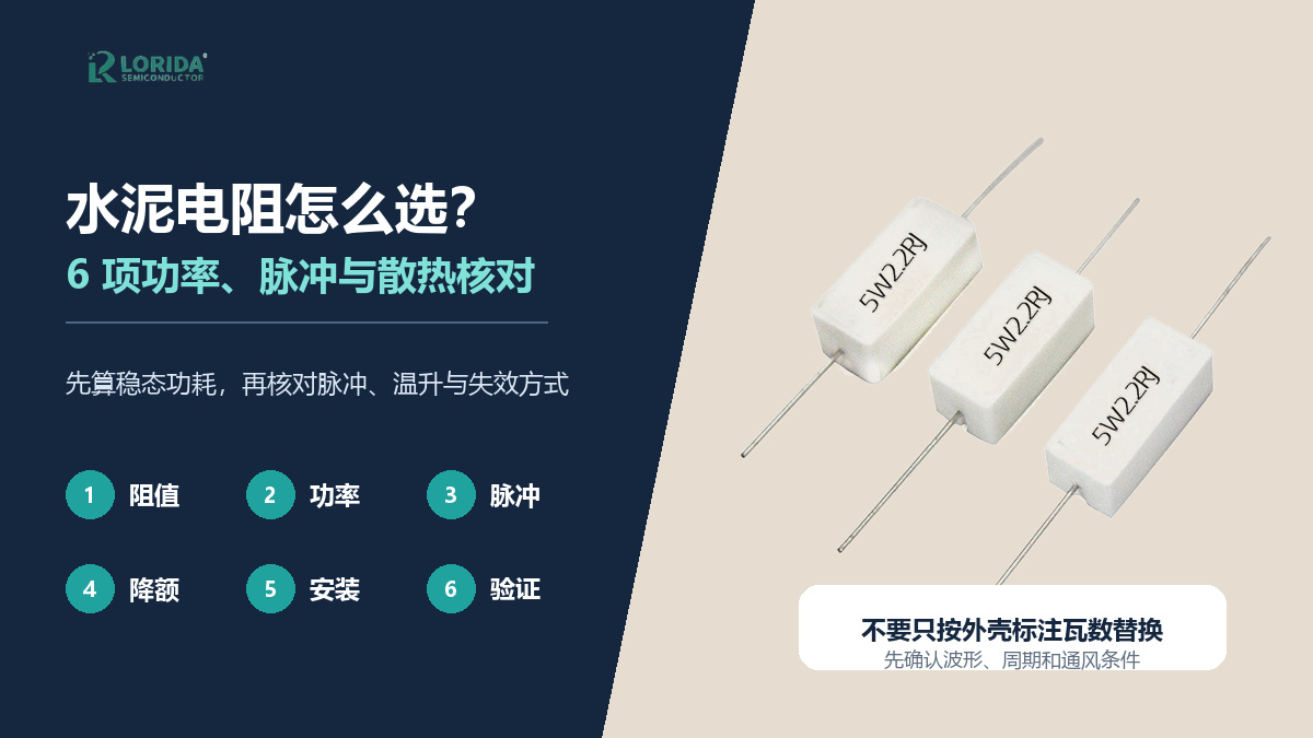 水泥电阻选型六项功率脉冲与散热核对