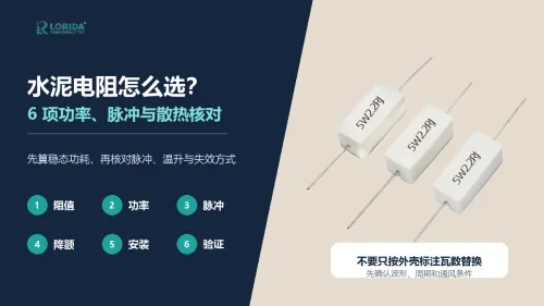 水泥电阻怎么选？6项功率、脉冲与散热核对
