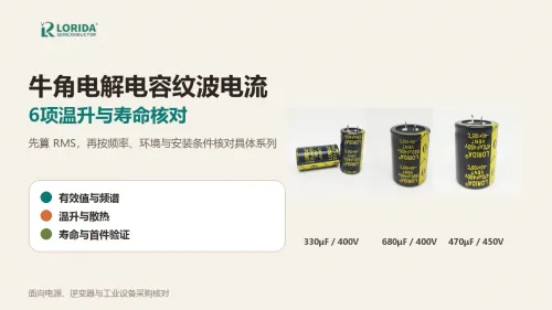 牛角电解电容纹波电流怎么选？6项温升检查