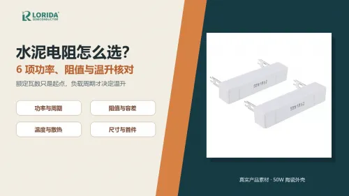 水泥电阻怎么选？6项功率、阻值与温升核对