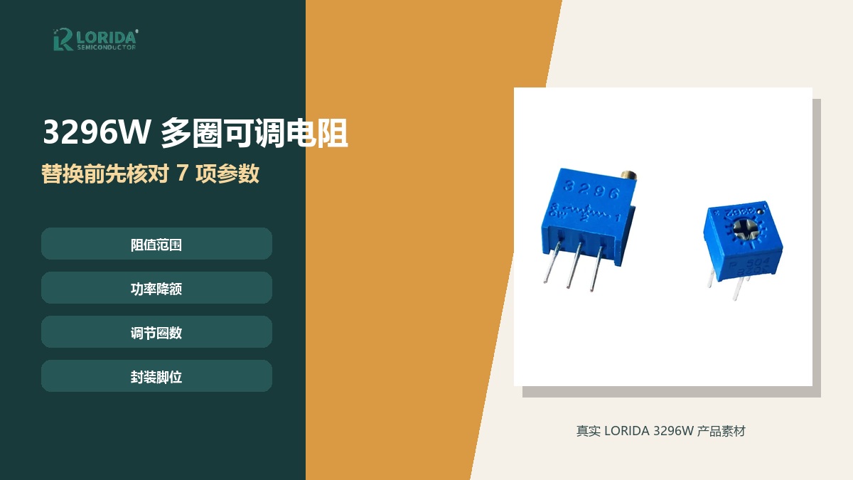 3296W多圈可调电阻选型七项核对