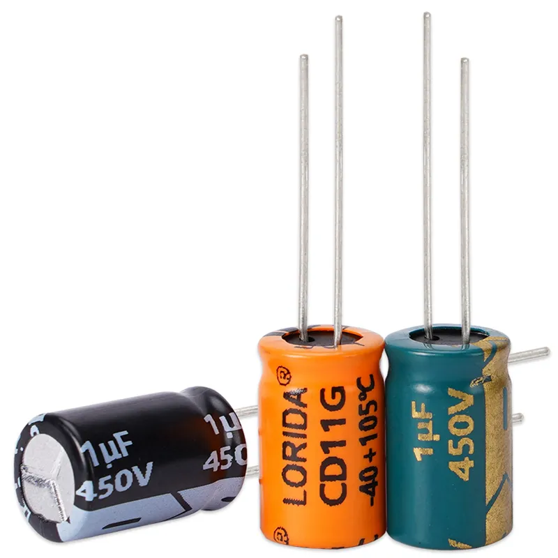 1UF 450V LORIDA插件铝电解电容器现货引线电解电容