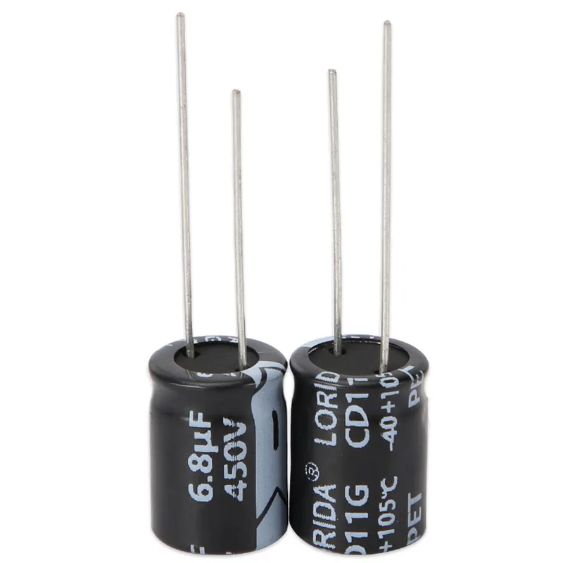 6.8UF 450V LORIDA插件铝电解电容引线电容现货正品