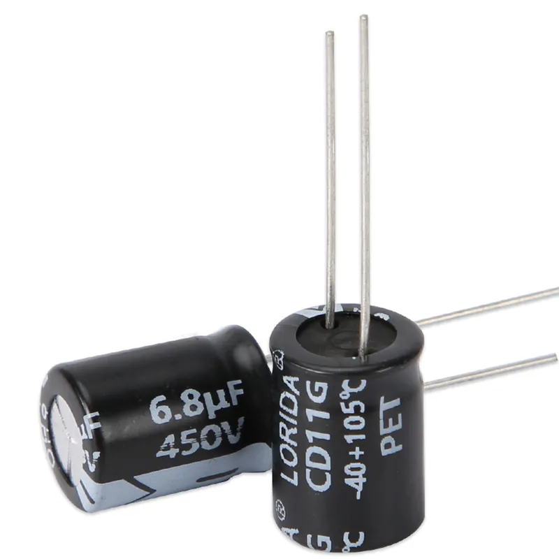 6.8UF 450V LORIDA插件铝电解电容引线电容现货正品