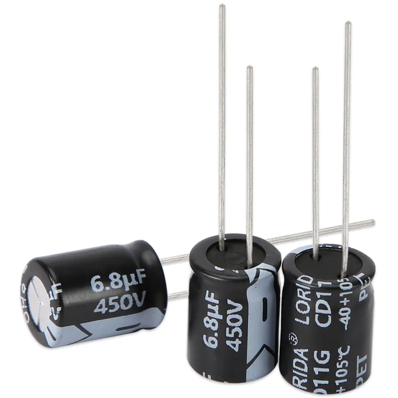 6.8UF 450V LORIDA插件铝电解电容引线电容现货正品