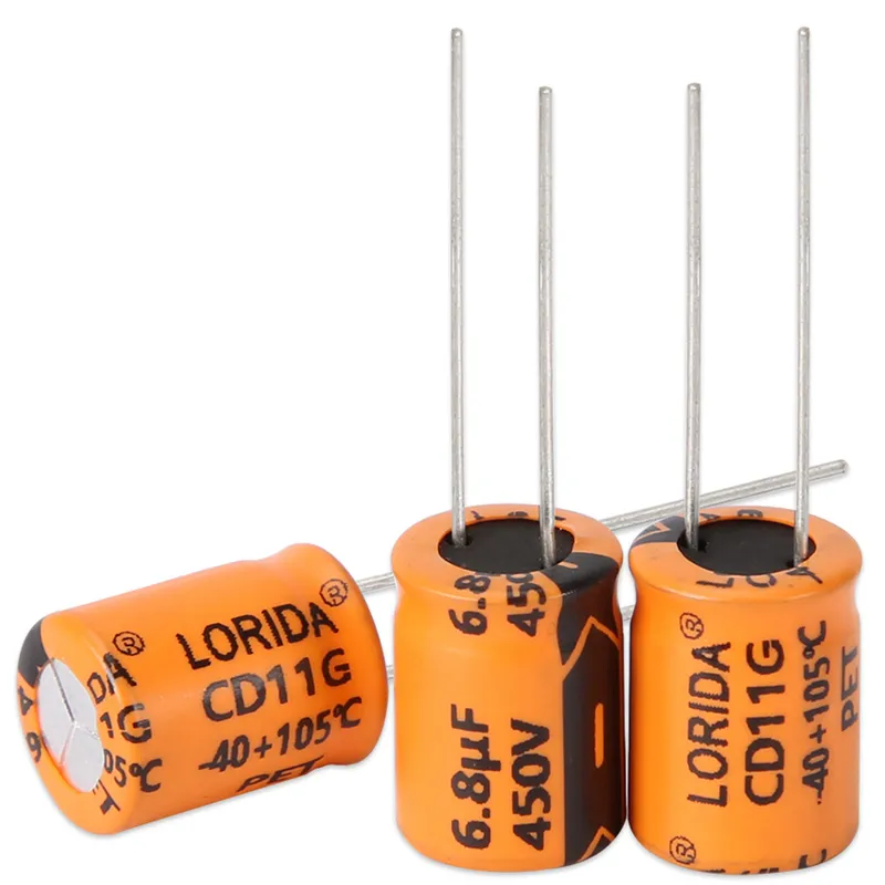 6.8UF 450V LORIDA插件铝电解电容引线电容现货正品