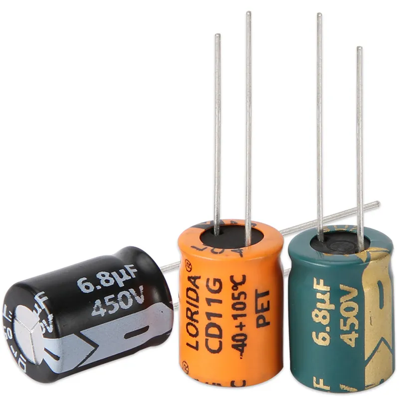 6.8UF 450V LORIDA插件铝电解电容引线电容现货正品