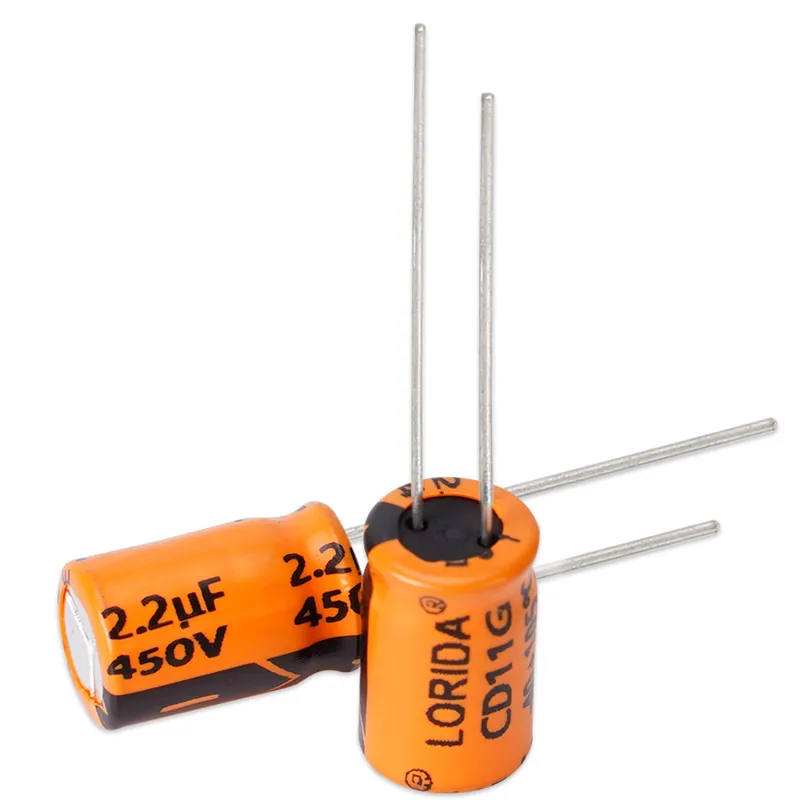 2.2UF 450V LORIDA插件铝电解电容器 引线电解电容现货