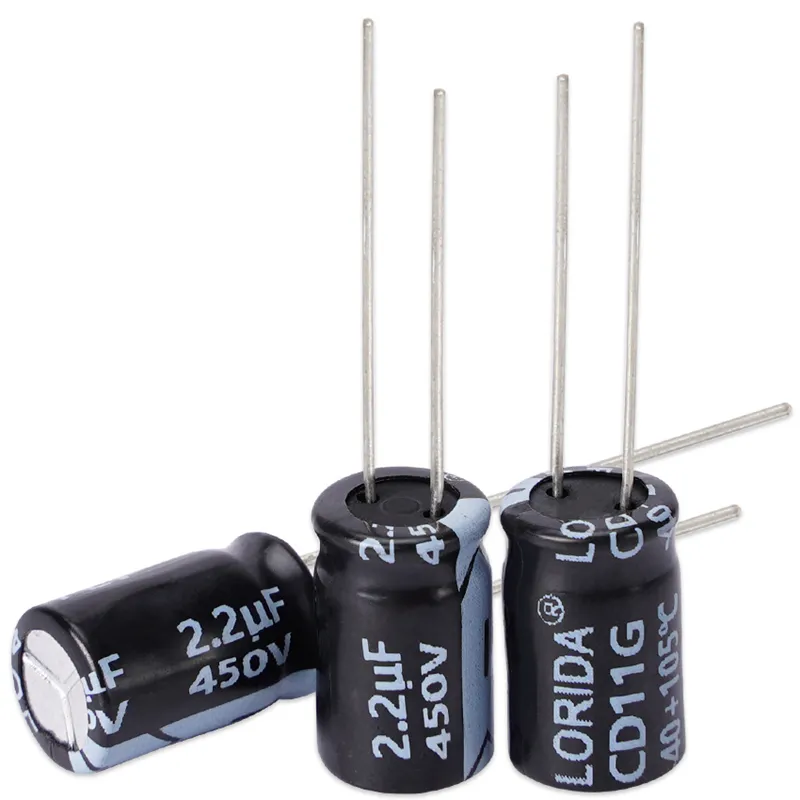2.2UF 450V LORIDA插件铝电解电容器 引线电解电容现货