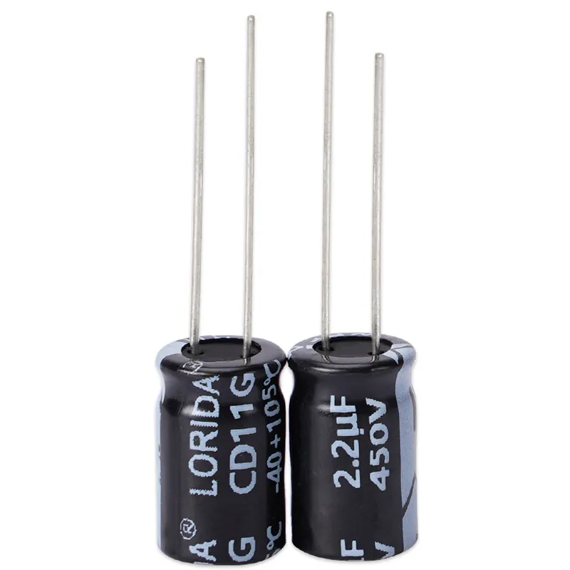 2.2UF 450V LORIDA插件铝电解电容器 引线电解电容现货