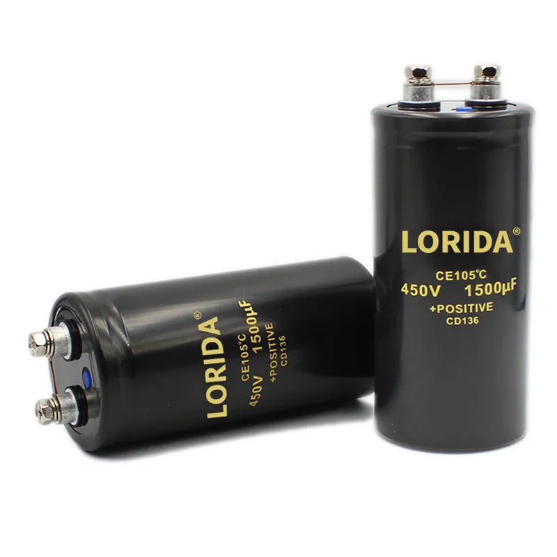 1500UF 450V LORIDA螺栓脚电解电容器现货供应螺丝脚铝电解电容器