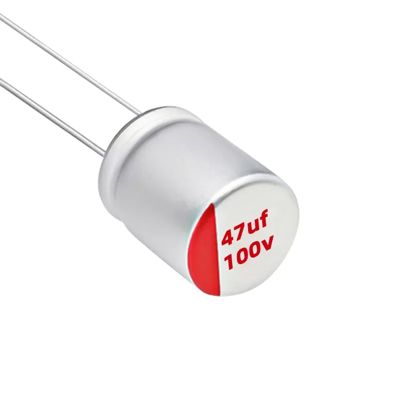 100V47UF 10*12（0.5k/盘）插件固态电容 直插电解电容器现货