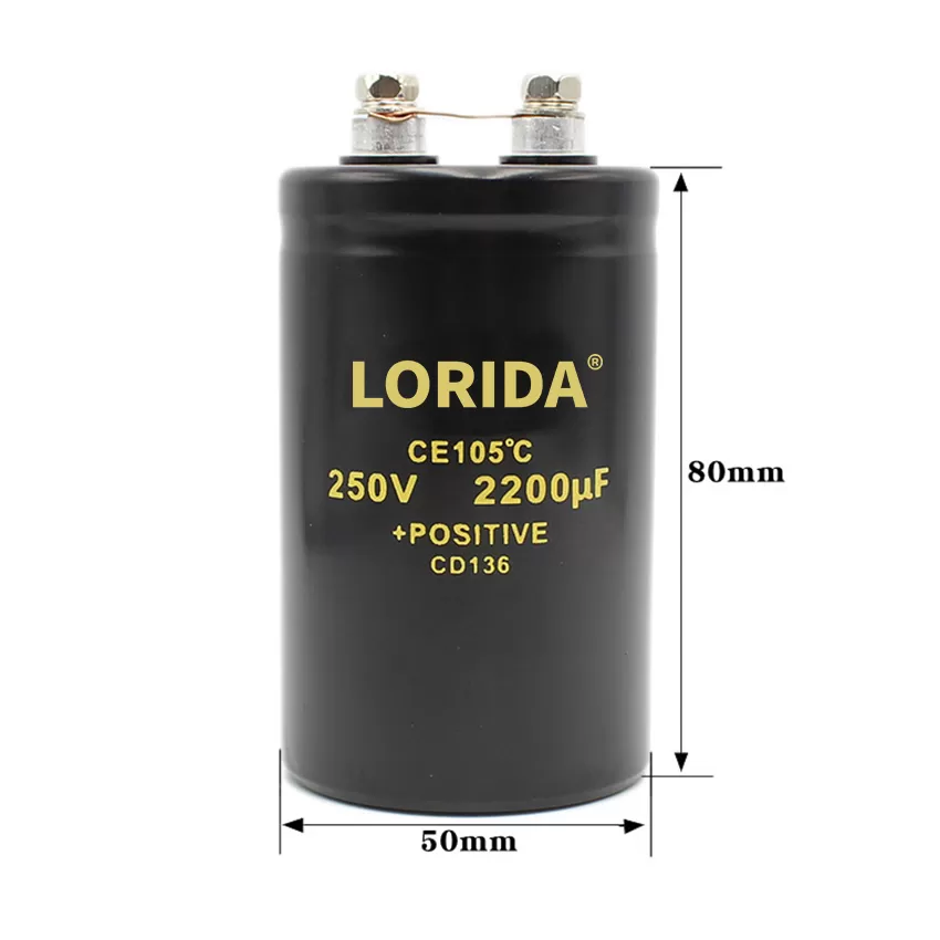 2200UF 250V 50*80mm 螺丝脚电解电容器现货螺栓型电容器