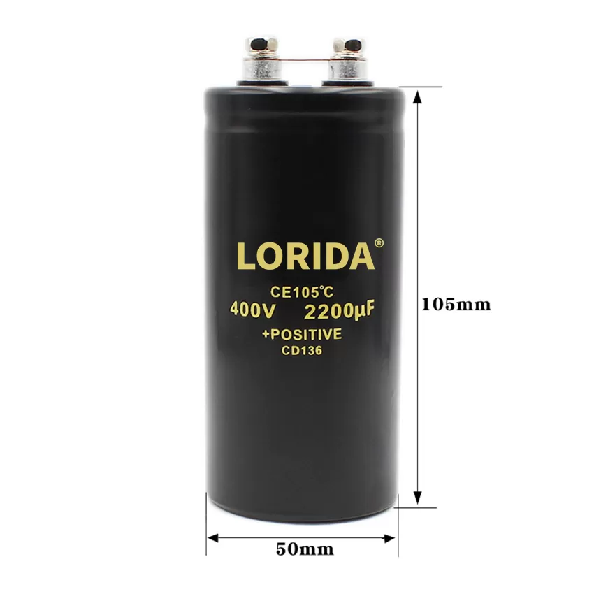 2200UF400V 50*105mm 螺丝脚电解电容器现货螺栓型电容器