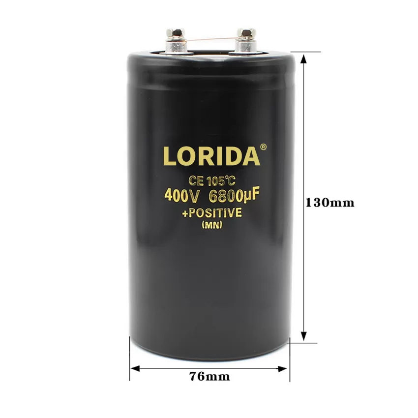 6800UF400V 76*130mm 螺丝脚电解电容器现货螺栓型电容器