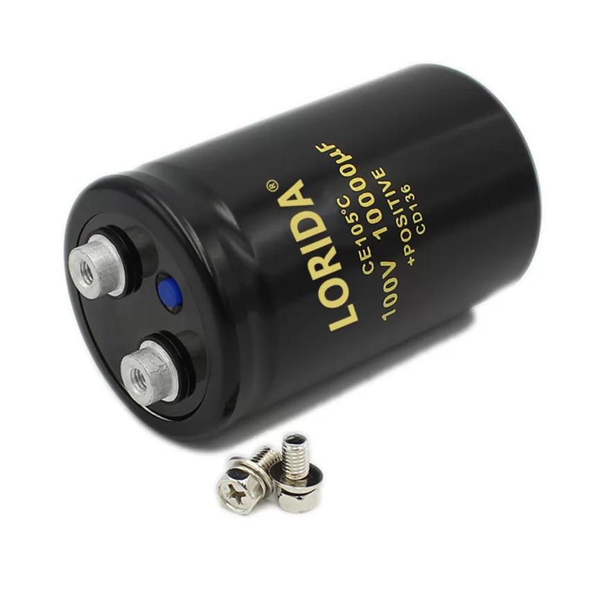 10000UF100V  50*80mm 螺丝脚电解电容器现货螺栓型电容器