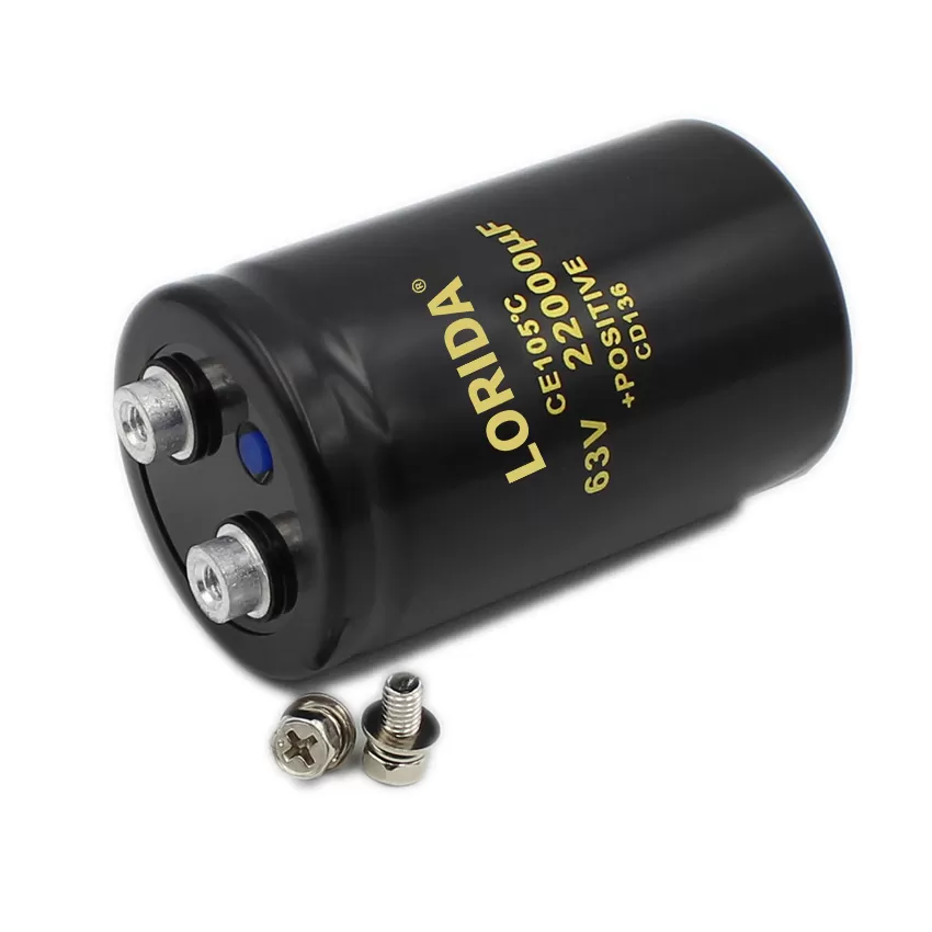 22000UF63V  50*80mm 螺丝脚电解电容器现货螺栓型电容器