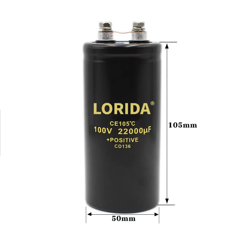 22000uF100V 50*105mm 螺丝脚电解电容器现货螺栓型电容器