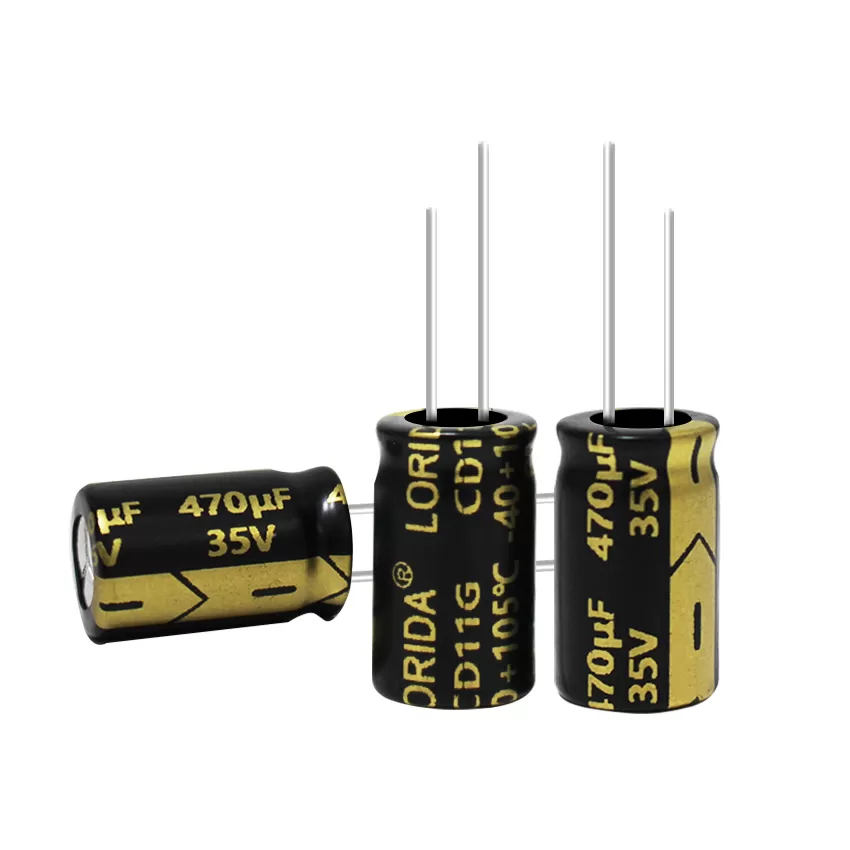 470μF 35V 插件铝电解电容器现货引线电解电容