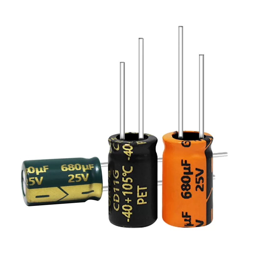 680μF25v 插件铝电解电容器现货引线电解电容