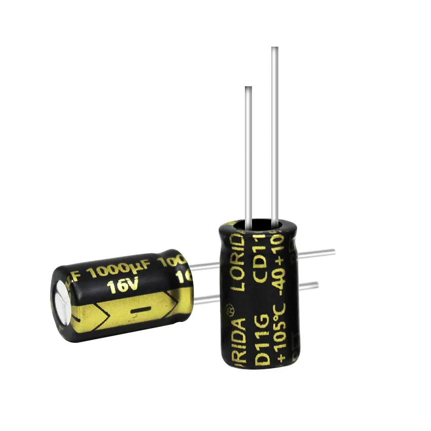 1000μF 16V 插件铝电解电容器现货引线电解电容
