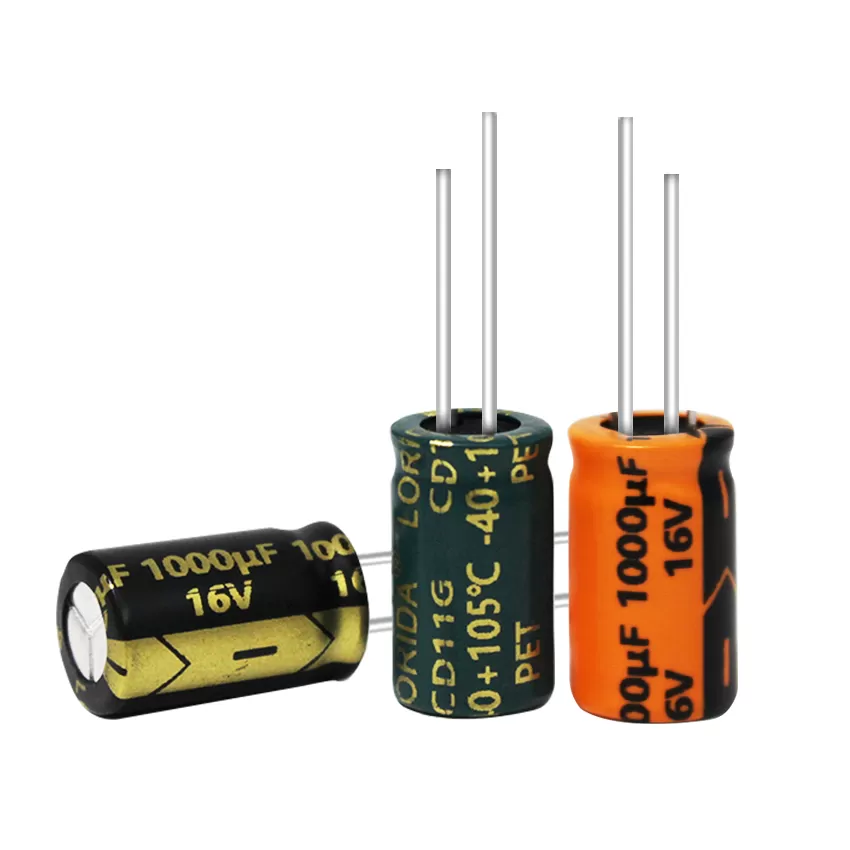 1000μF 16V 插件铝电解电容器现货引线电解电容