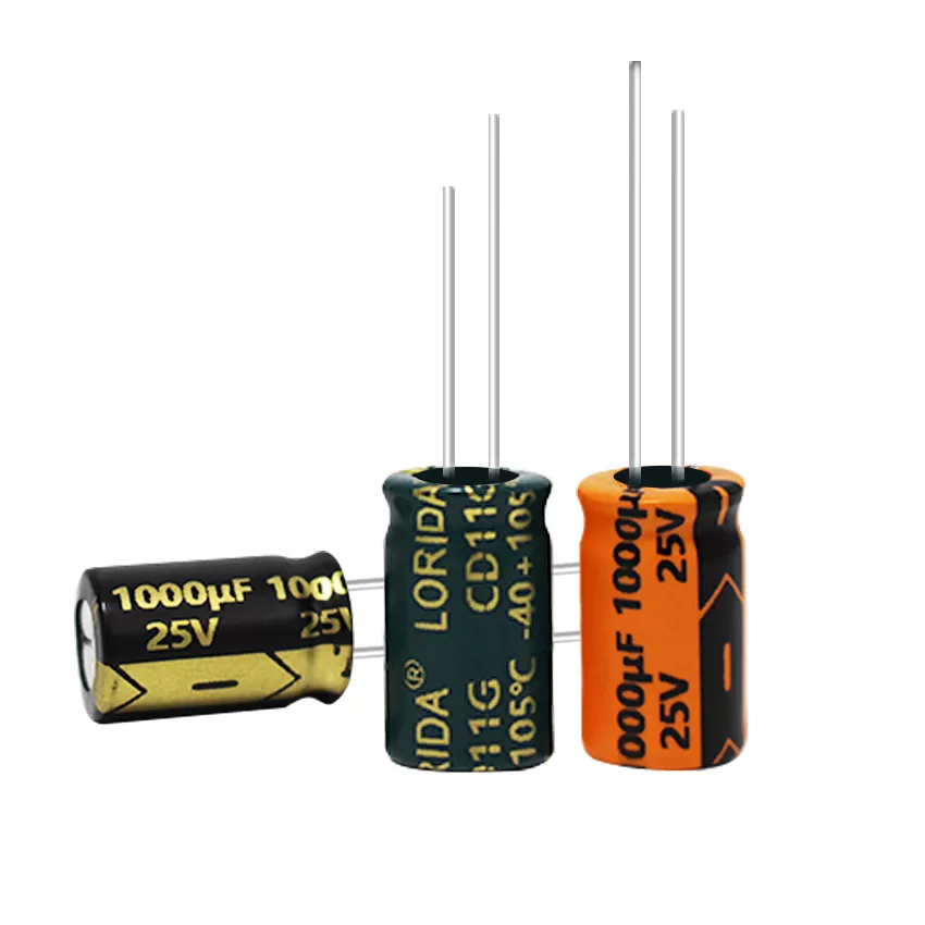 1000μF 25v 插件铝电解电容器现货引线电解电容