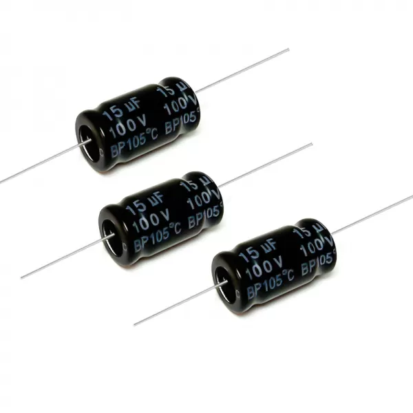 卧式无极15 µF100V高音喇叭无极轴向电解分频器卧式电容