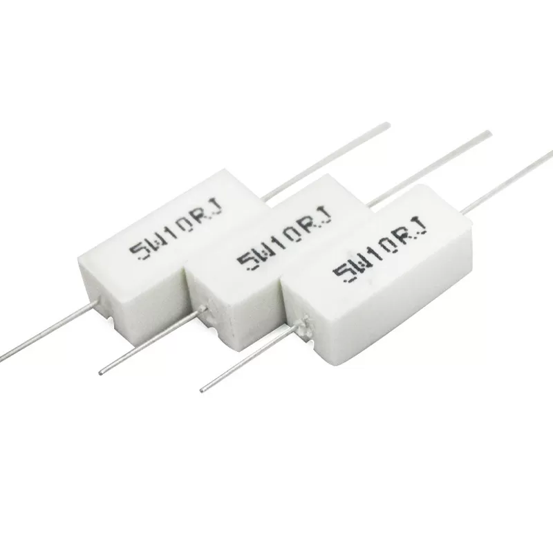 5W10W15W20W陶瓷水泥卧式老化负载电阻高频陶瓷壳瓷棒绕线铜引脚