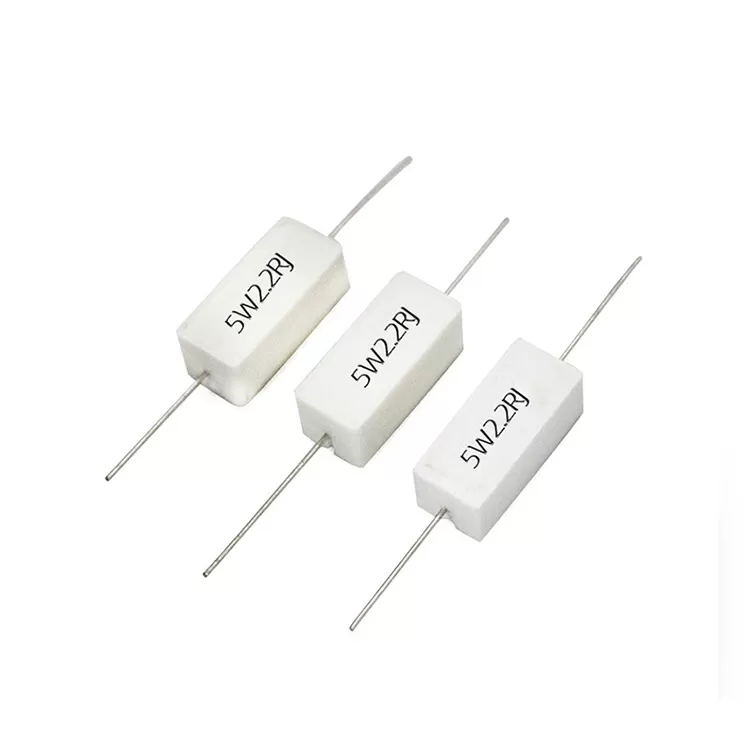 5W10W15W20W陶瓷水泥卧式老化负载电阻高频陶瓷壳瓷棒绕线铜引脚